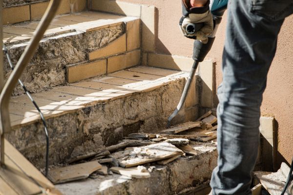 Concrete Stair Demolition in Waxhaw